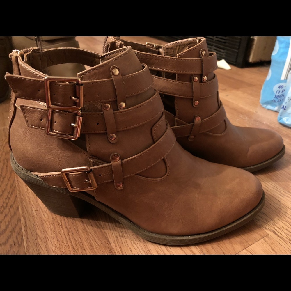 Brown booties